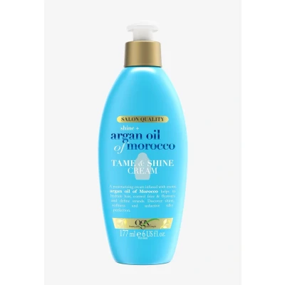 Imagen de OGX Aceite de Argán Marruecos, crema para peinar y dar brillo, pelo radiante, suave, brillante, 177 ml