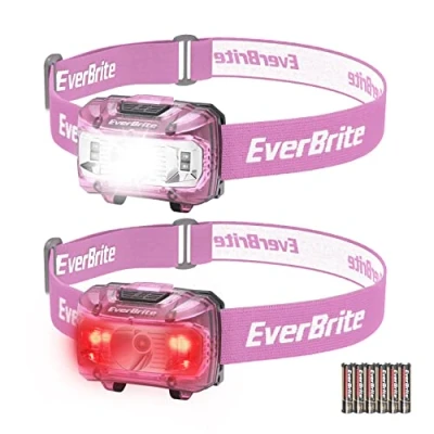 Imagen de EverBrite Linterna Frontal LED, Linternas Cabeza 300 Lúmenes con 6 AAA Pilas, 5 Modos de Iluminación, Impermeable,65Ajustable,Sensor Inteligente,Lampára Ideal para Correr, Acampar