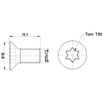 Imagen de TEXTAR TPM0016 Tornillo, disco de freno