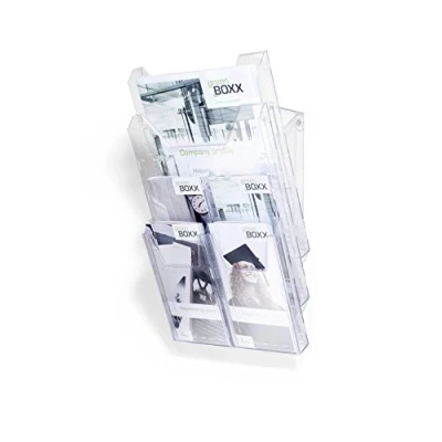 Imagen de Durable 861319 Folleto del Sistema de Dispensadores Combiboxx Pro, para formatos DIN A4 y 1/3 A4, aplicación mesa pared, transparente