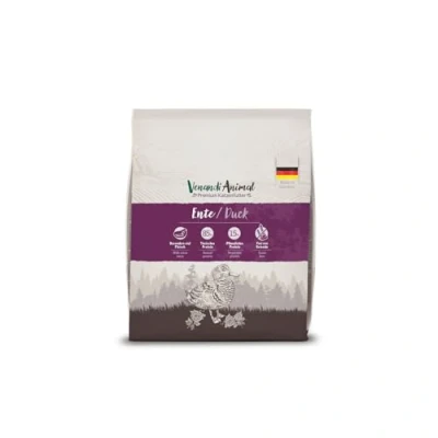 Imagen de VenandiAnimal comida de calidad para gatos pato, con carne ave fresca, seca, sin cereales, 1 paquete (1 x 300 g)