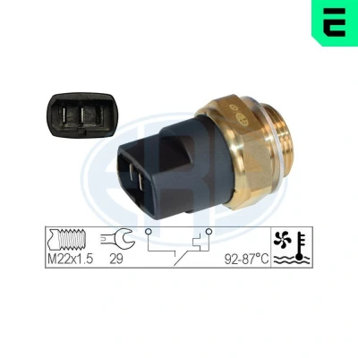 Imagen de ERA 330962 Interruptor de temperatura, ventilador del radiador M22 x 1,5 SEAT: Marbella Hatchback, Furgón, IBIZA 1, MERCEDES BENZ: Vito Bus