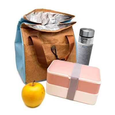 Imagen de NERTHUS FIH 672 Bolsa térmica Porta Alimentos Diseño con Tyvek de estraza y Detalle Color Azul, Sin Herméticos