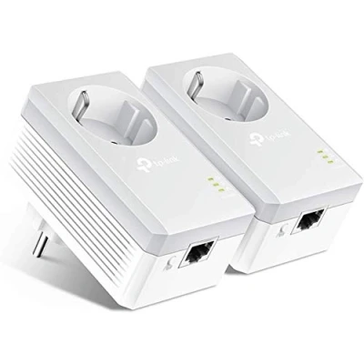 Imagen de Kit adaptadores PLC TP Link TL PA4010, 600 Mbps, Hasta 300 m, Ethernet 10/100Mbps, 2 Unidades, Blanco