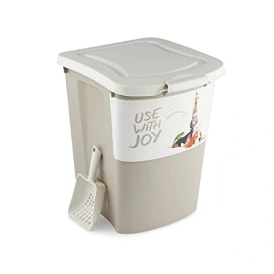 Imagen de Rotho Archie Contenedor de comida para mascotas 38l con tapa, Plástico (PP) sin BPA, multicolor, (41.0 x 37.0 50.0 cm)