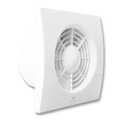 Imagen de QS120HTBB de Aerauliqa Aspirador axial diámetro 120 mm 14 W 175 m3/h código PQS0010Q con control humedad y temporizador
