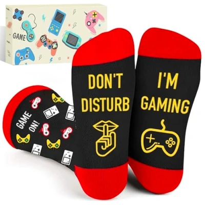 Imagen de Calcetines Divertidos Regalos para Adolescentes Ideas de jugadores Juguetes Regalo Personalizados Navidad Calendario Adviento