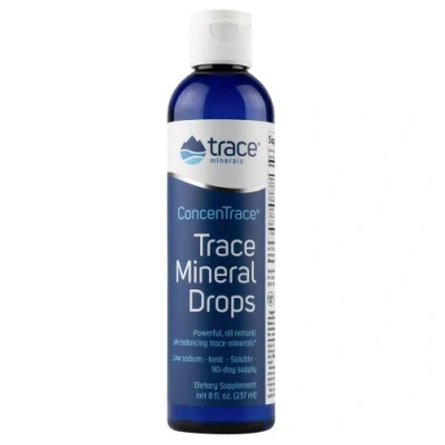 Imagen de Trace Minerals, ConcenTrace, Mineral Drops, 237ml, Mezcla de Minerales, Magnesio, Probado en Laboratorio, Sin Soja, Gluten, Vegano