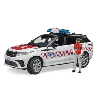 Imagen de bruder 02885 Ambulancia de emergencia Range Rover Velar con conductor y módulo luz sonido, vehículos, vehículo emergencia, ambulancia, paramédico, vehículos