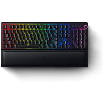 Imagen de Razer BlackWidow V3 Pro (Interruptor Vierde) Teclado Mecánico Inalámbrico para Juegos de Altura Completa (Interruptores Mecánicos Clicky, Iluminación Croma RGB, Reposamuñecas) Diseño US, Negro