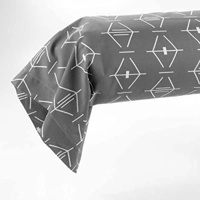 Imagen de douceur d&#039;intérieur, Funda de Almohada 85 x 185 cm, Color Antracita, 100% algodón, Aristide