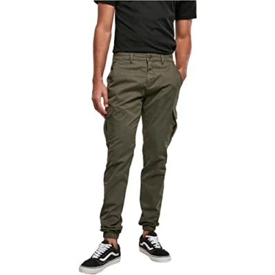 Imagen de Urban Classics Aop Glencheck Cargo Jog Pants, Pantalones, Hombre, Verde Oliva, S