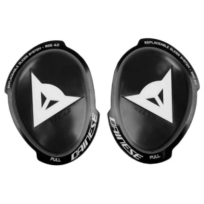 Imagen de Dainese Knee Slider Rss 4.0 Full Kit, Protector de Rodilla para Moto, Hombres y Mujeres, Negro/Blanco