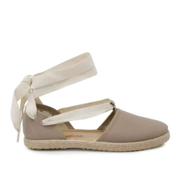 Imagen de Pisamonas Valencianas Cintas Vegana Bailarinas tobilleras, Mujer, Talla: 38, Arena Zapatos
