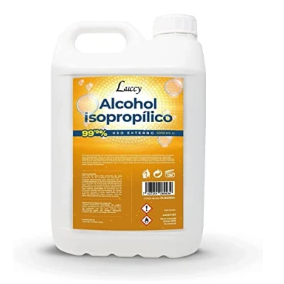 Imagen de LUCCY Alcohol Isopropílico 99,9% 5 Litros Isopropanol Puro Limpieza y Desinfección de Superficies, Componentes Electrónicos, Objetivos, Pantallas, Impresión 3D