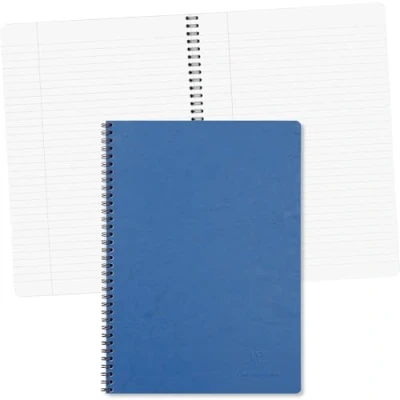 Imagen de Clairefontaine 781454C 1 Cuaderno en Espiral A4 21 x 29,7 cm 100 Páginas Rayadas con Margen Papel blanco 90 g Colección Age Bag Color Azul
