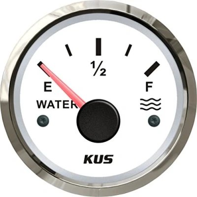 Imagen de KUS Medidor de nivel agua indicador 0 190ohm con retroiluminación 12V/24V 52mm (2&quot;)