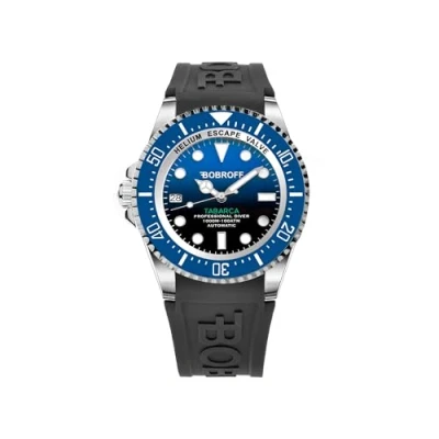 Imagen de Bobroff Tabarca Reloj de Hombre automático Diver Profesional Buceo, 1000 m, Azul, 44MM, válvula Helio BF0003iba BFSTN