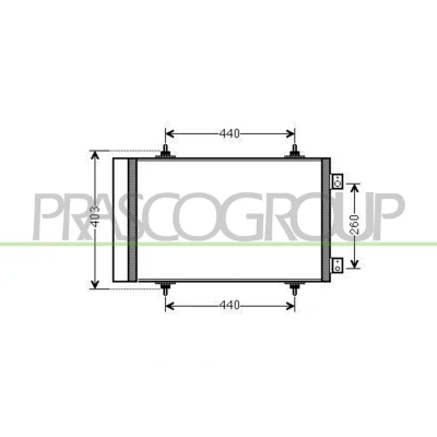 Imagen de PRASCO CI942C002 Condensador con secador 14 11 Aluminio 570 PEUGEOT: Expert II Tepee, 807, CITROËN: C8, Jumpy Furgón, MPV, FIAT: Scudo