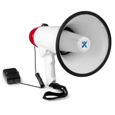 Imagen de Vonyx MEG045 megáfono Bluetooth de 45W, portátil con 1000m Alcance, micrófono CB, Incluye función grabación Digital, entradas USB/MicroSD/AUX, Sirena y batería Recargable