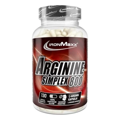 Imagen de IronMaxx Arginina Simplex 800 Aminoácido L 130 Cápsulas (1 paquete)
