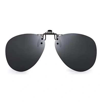 Imagen de JM Polarizadas Clip en Gafas de Sol Sin Marco Flip up Lente Estilo Para Graduadas Gris