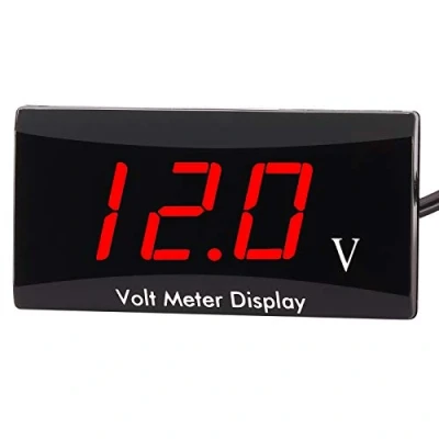 Imagen de Kinstecks Voltímetro de la motocicleta DC 12V medidor voltaje pantalla LED digital