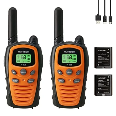 Imagen de Walkie Talkies recargables para adultos, radios PMR de largo alcance con linterna VOX batería 1200 mAh