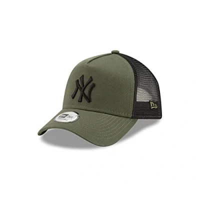 Imagen de New Era York Yankees Frame Adjustable Trucker Cap League Essential Olive/Black One Size