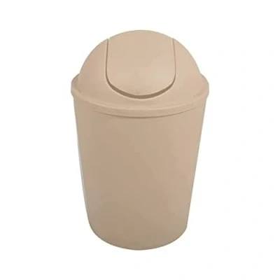 Imagen de MSV Cubo de basura ako 5,5l con tapa abatible beige, 5,5 L