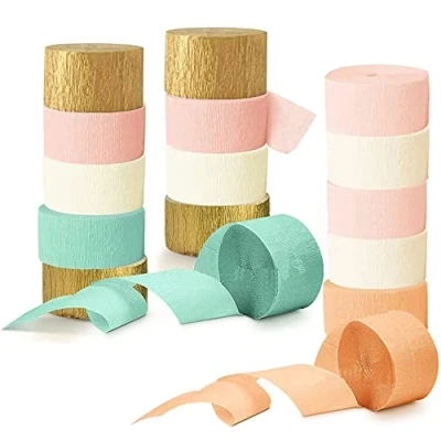 Imagen de Bbaoo Papel Crepé, 16 Piezas Serpentinas De Papel, Rollo Crepé Blanco, Pinocho, Úselo Para Eventos Escolares, Bodas, Fiestas Cumpleaños, Celebraciones, Navidad