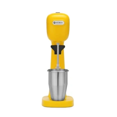 Imagen de HENDI Batidora, Mezclador de bebidas, Frappés, Incluye 2 vasos mezcladores (acero inoxidable y policarbonato) juegos agitadores cada uno, 230V/400W, 170x196x(H)490mm, Amarillo
