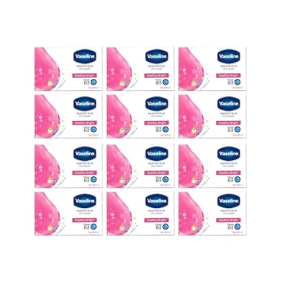 Imagen de Vaseline Healty Plus Pastilla de jabón Healthy Bright, 12 x 75 g, paquete unidades