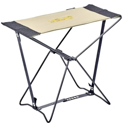 Imagen de Uquip Taburete plegable Fancy Boulder I de camping con 100 kg capacidad carga compacto acero y poliéster para camping, senderismo, ciclismo