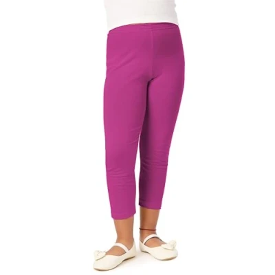 Imagen de Merry Style Leggins 3/4 para niñas Mallas deportivas Pantalones Piratas infantiles de viscosa Ropa deporte Leggings capri Niña MS10 131 (Fucsia 2, 140 cm)