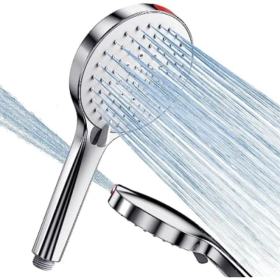 Imagen de Alcachofa de ducha Alta Presion SREWOHS Antical Ahorro Agua cabezal extraíble con 5 modos,Potente modo chorro para limpiar baños, paredes Alicatadas
