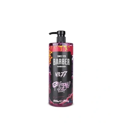 Imagen de BARBER MARMARA Gel de afeitar para hombre No.77 hombre, transparente, 1000 ml, afeitado preciso los contornos la barba No hace espuma Enfría piel