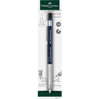 Imagen de Faber Castell 135942 Portaminas TK Fine Vario L 1.0 mm, Indigo, Mina con mecanismo blando/rígido