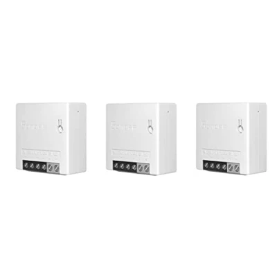 Imagen de SONOFF MINI R2 3PCS Interruptor Inteligente Inalámbrico WiFi para Casa Inteligente,Funciona con Alexa, Google Home.no Requiere Controlador HUB (Actualización MINI)