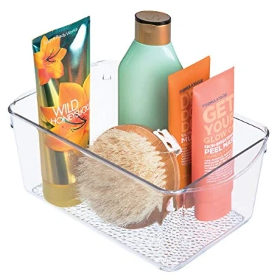 Imagen de iDesign Organizador de Maquillaje, Caja plástico para Productos Belleza y cosméticos, Bandeja Guardar Transparente