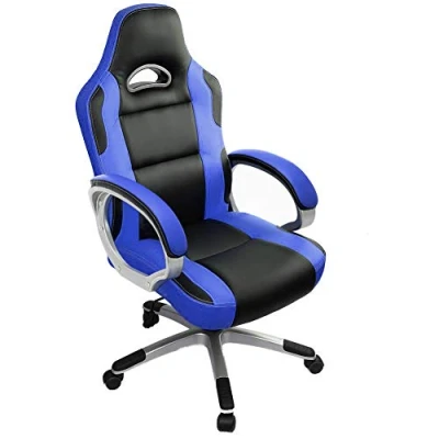 Imagen de IntimaTe WM Heart Silla Gaming, de Escritorio Oficina Ergonómica, Racing Gamer, Altura Ajustable Asineto Grande Cómodo, Azul