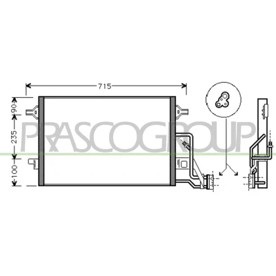 Imagen de PRASCO SK418C001 Condensador 16 13 Aluminio 564 VOLKSWAGEN: Passat B5 GP Berlina, Variant, SKODA: Superb I Berlina