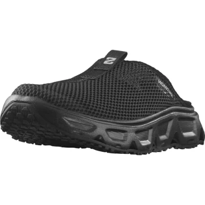 Imagen de Salomon Reelax Slide 6.0 Zuecos de Recuperación para Mujer, Zancada amortiguada, Comodidad instantánea y duradera, Uso versátil, Black, 43 1/3