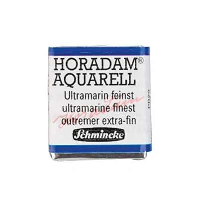 Imagen de Schmincke HORADAM® AQUARELL acuarelas para artistas, 494 Ultramarino fino, 14 044, 1/2 godet