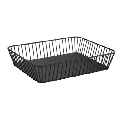 Imagen de APS 30415 GN 1/2 Urban Cesta de metal negro con patas antideslizantes, 32,5 x 26,5 cm, altura 7,5 cm