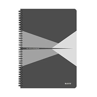 Imagen de Leitz Office Cuaderno Cuadriculado con Tapas, A4, Gris