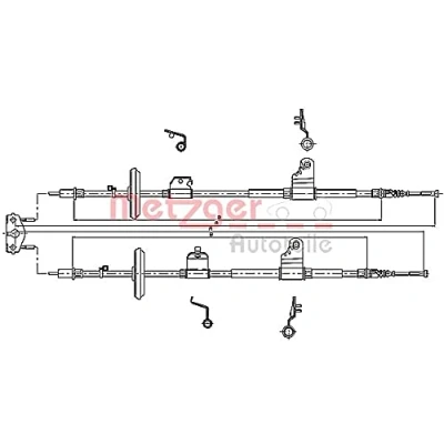 Imagen de METZGER 11.5778 Cable de Freno Mano posterior 1902/1764+1882/1744 COFLE