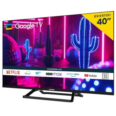Imagen de Infiniton TV LED 40 Pulgadas INTV A40G24 HD Smart DVB T2 &amp; S2 WiFi USB Grabador (40 Pulgadas)