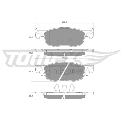 Imagen de Juego de pastillas TOMEX Brakes TX 60 50