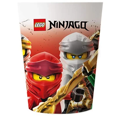 Imagen de Procos 92856 Vasos Lego Ninjago, 2 Unidades, Capacidad 230 ml, vajilla Reutilizable, Multicolor, 1 Stück (1er Pack) (92856)